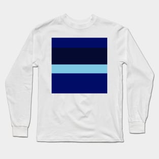 A miraculous package of Lightblue, Primary Blue, Dark Imperial Blue and Dark Navy stripes. Long Sleeve T-Shirt